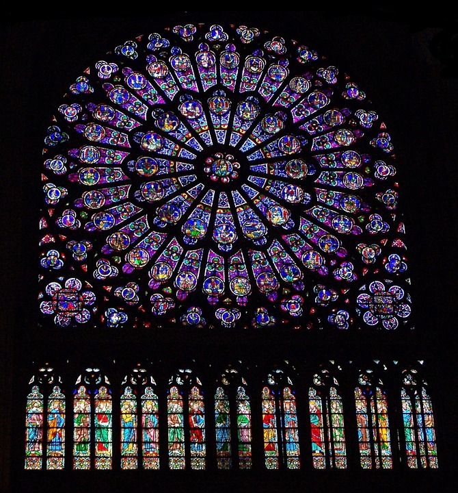 Witraż w Notre-Dame