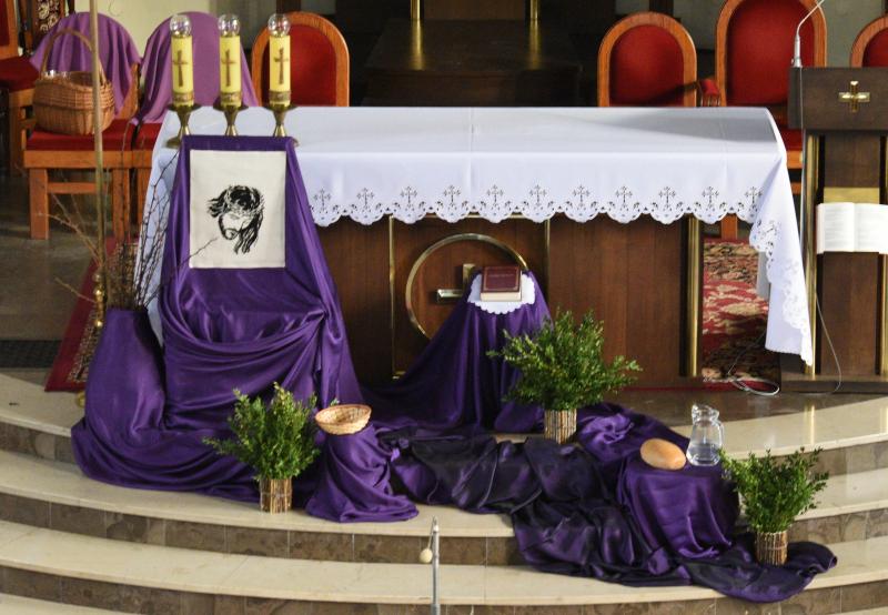 Dekoracja wielkopostna w Nowej Dębie